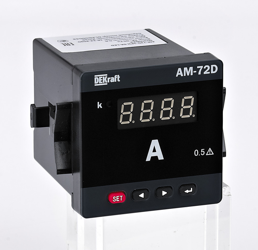 Амперметр цифровой 96x96мм однофазный, вход 1А, LED-дисплей АМ-96D