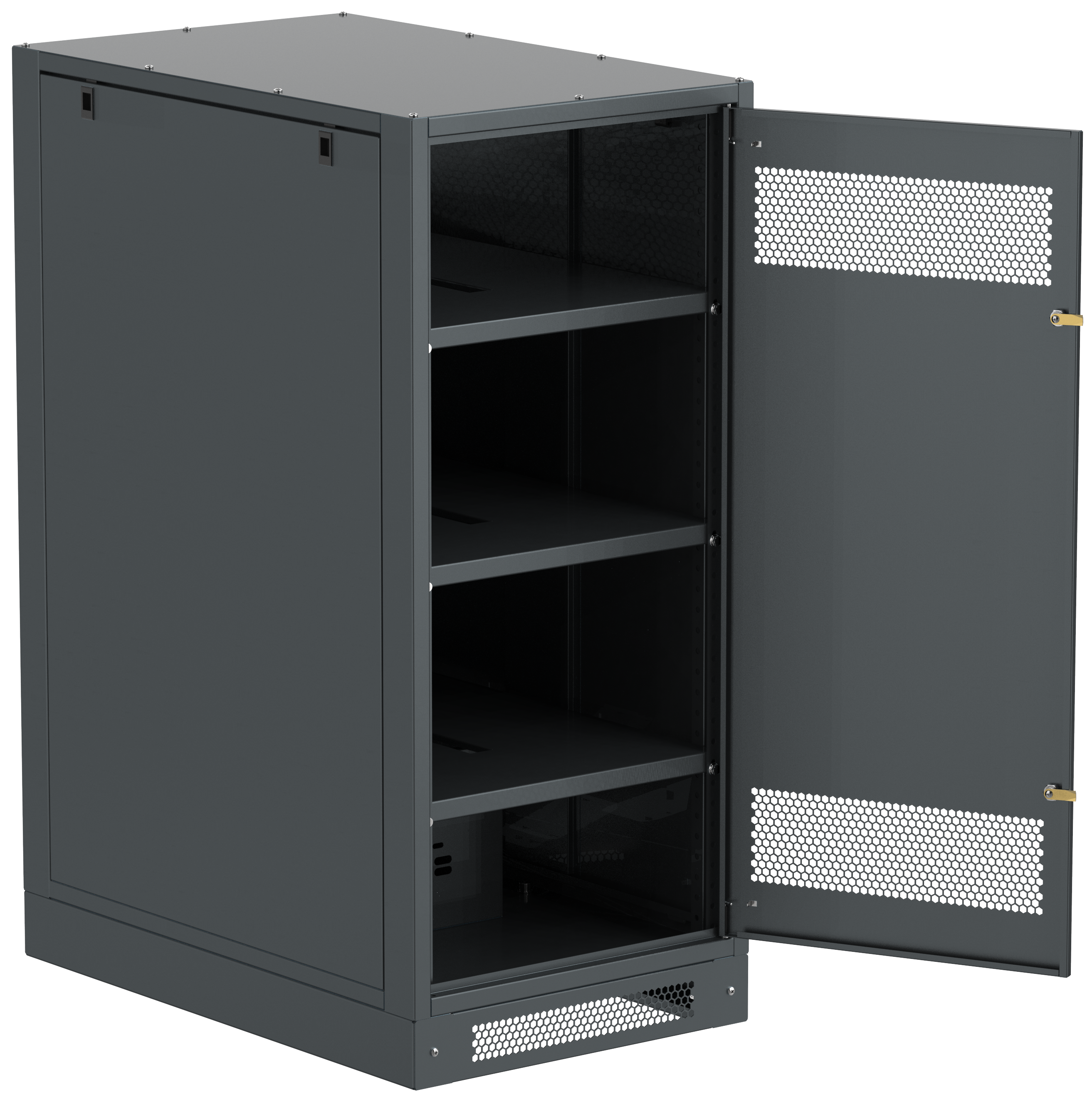ITK LINEA B Шкаф аккумуляторный (пустой) 1350х600х950мм металлическая дверь черный