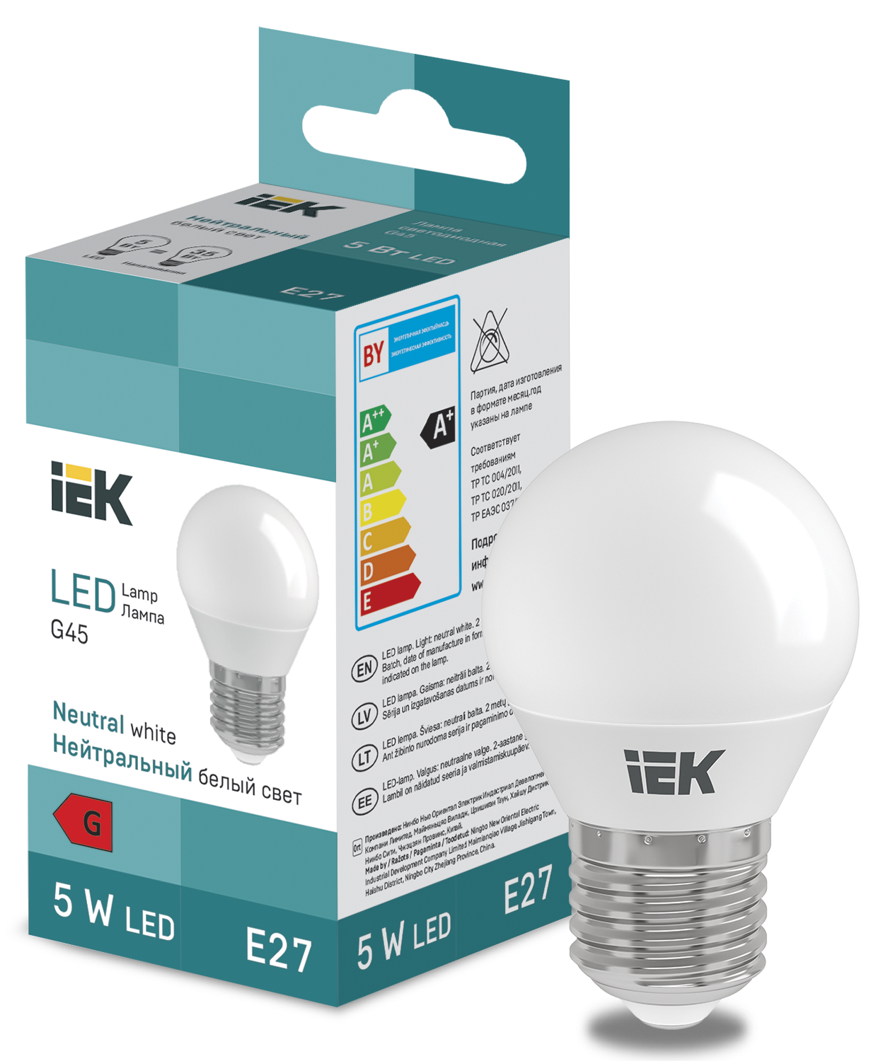 LED Globe G45 400lm 6500k E27 IEK