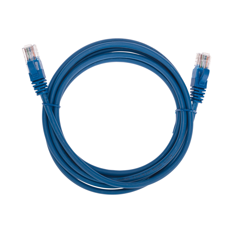 Шнур коммутационный патч-корд U/UTP, CAT 5e, RJ45-RJ45, 26AWG, LSZH, синий, 2м REXANT