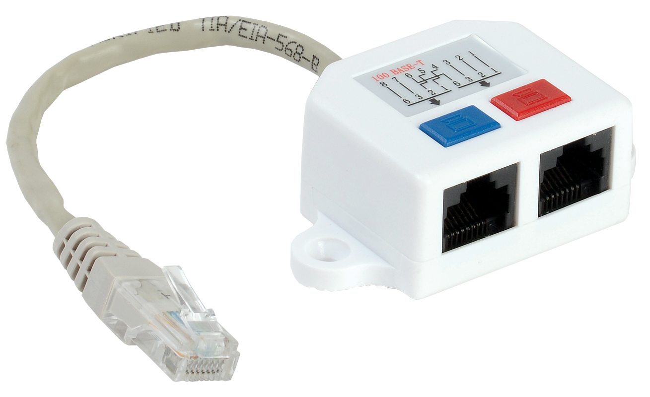 ITK Разветвитель (Y-адаптер) кат.5E 1RJ45-2xRJ45, белый