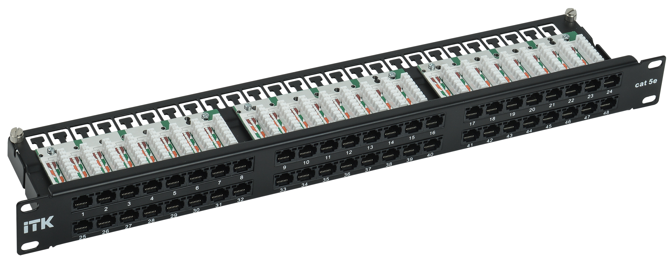 ITK 1U патч-панель кат. 5e UTP 48 портов Dual IDC высокой плотности