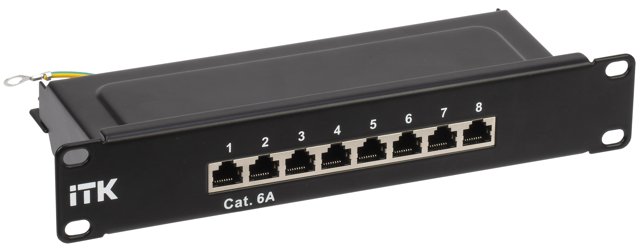 ITK 1U патч-панель кат.6A STP 8 портов 10" (Dual IDC)