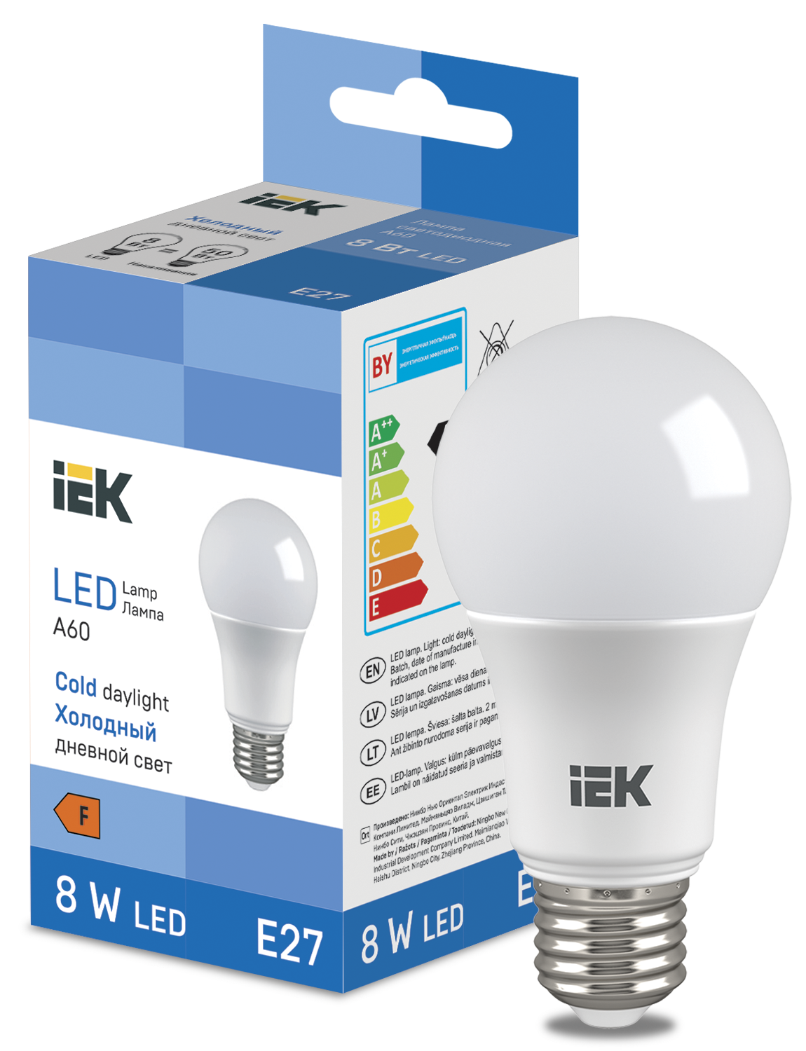 LED Bulb A60 710lm 6500K E27 IEK