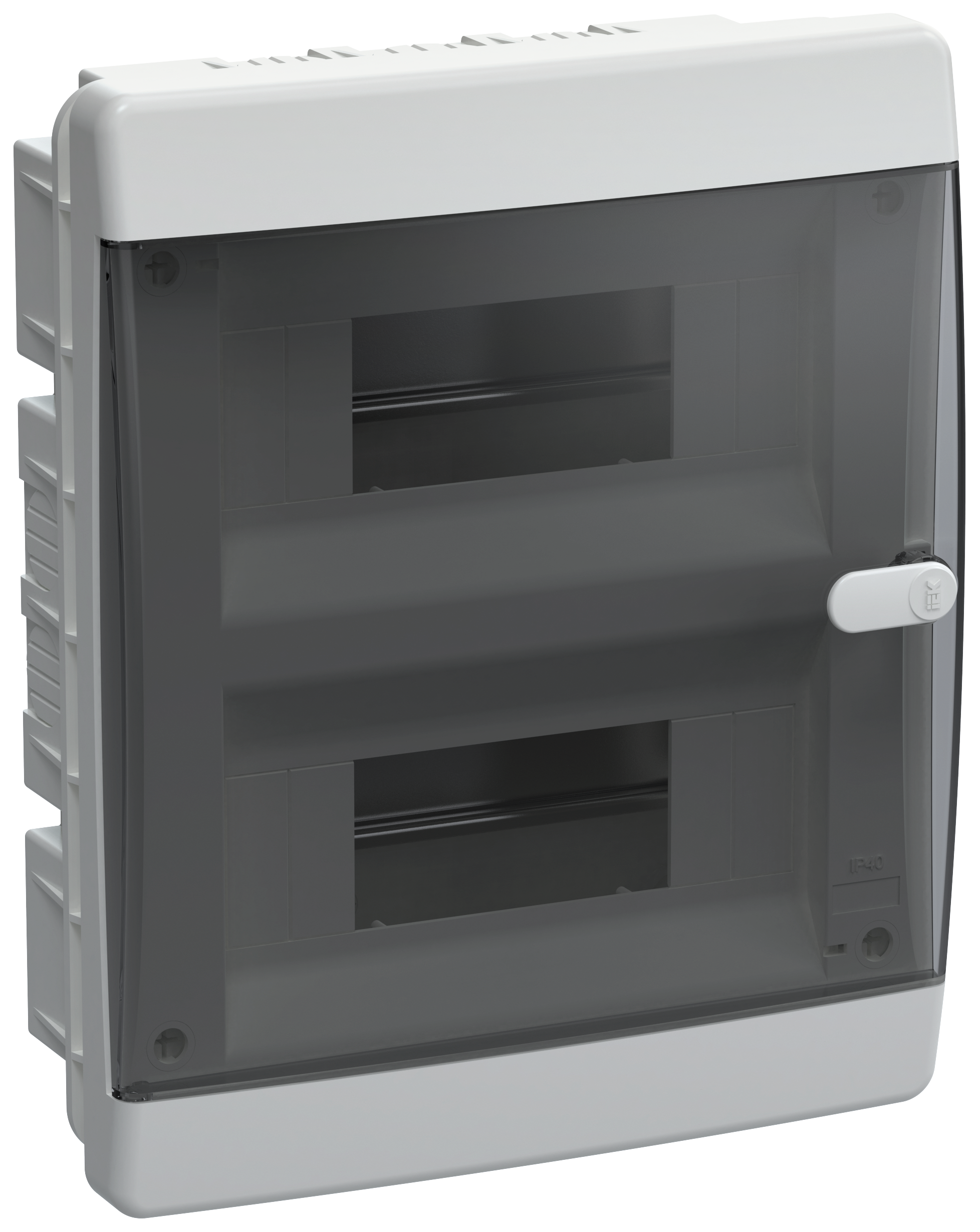 UNION Compact Корпус пластиковый ЩРВ-П-18 IP41 черная прозрачная дверь IEK