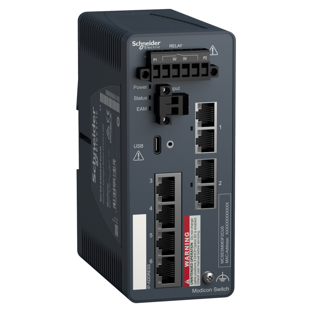 Коммутатор управляемый Modicon, 4TX/2FX-MM