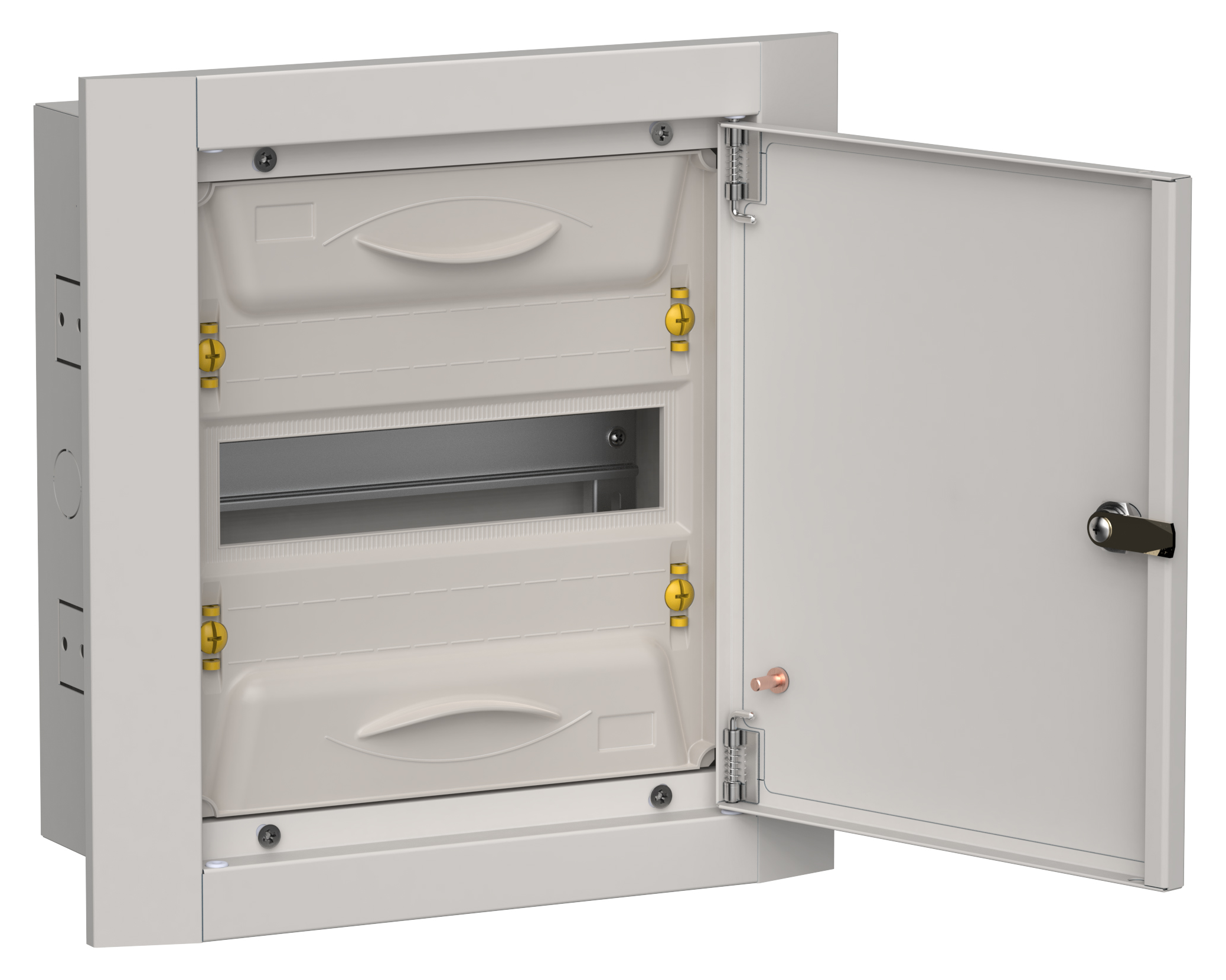 TITAN 5 Корпус металлический ЩРв-12 (1х12) 380х365х130мм IP31 серый (одна дверь) IEK