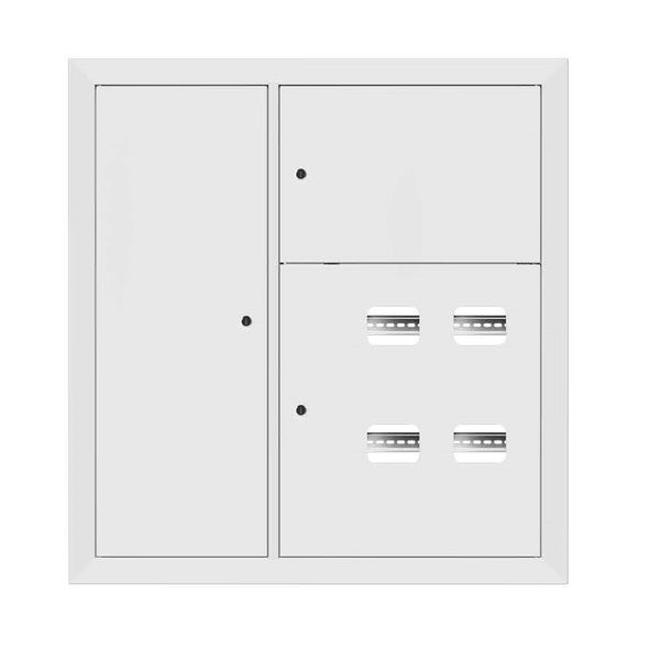 Щит этажный 4 кв. RAL9003 со слаботочным отсеком слева (1000x950x150) EKF PROxima