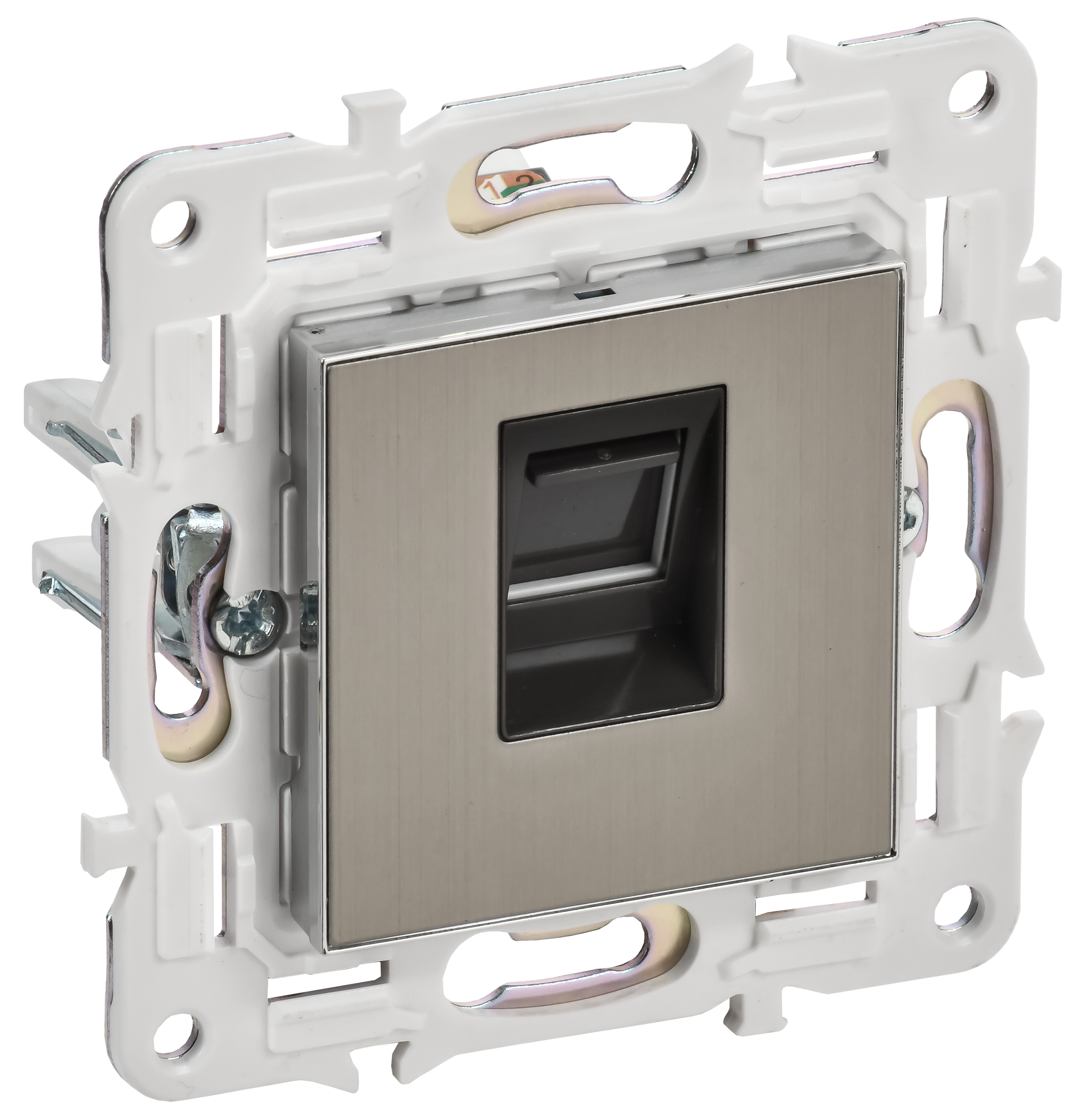SKANDY Розетка компьютерная RJ45 кат.6 SK-K02N металл никель IEK
