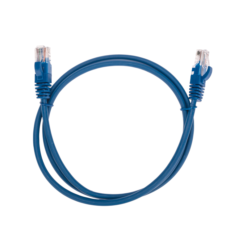 Шнур коммутационный патч-корд U/UTP, CAT 5e, RJ45-RJ45, 26AWG, LSZH, синий, 1м REXANT