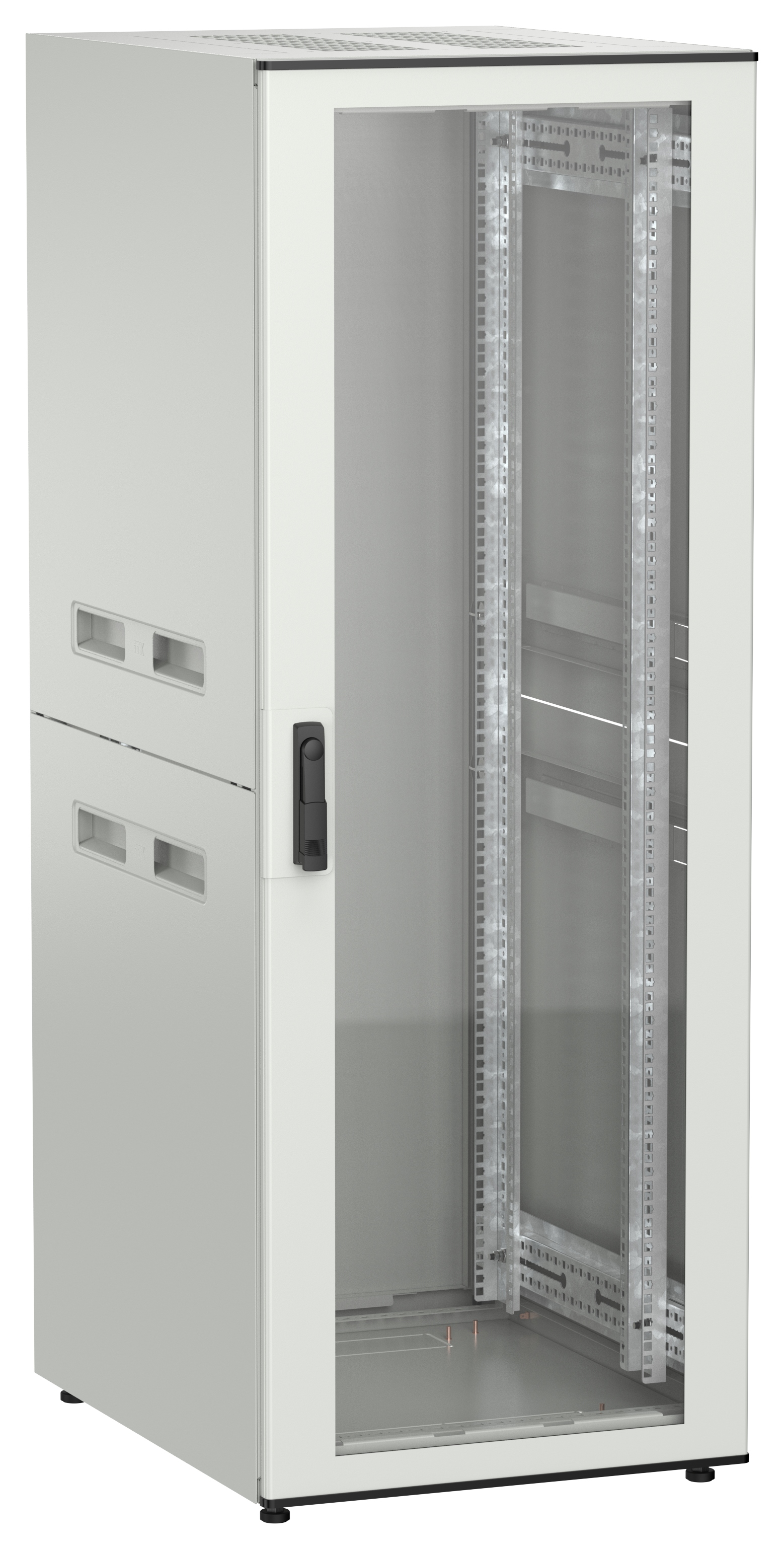 ITK UNITBOX N Шкаф сетевой 19" напольный 33U 600х800мм стеклянная передняя дверь серый
