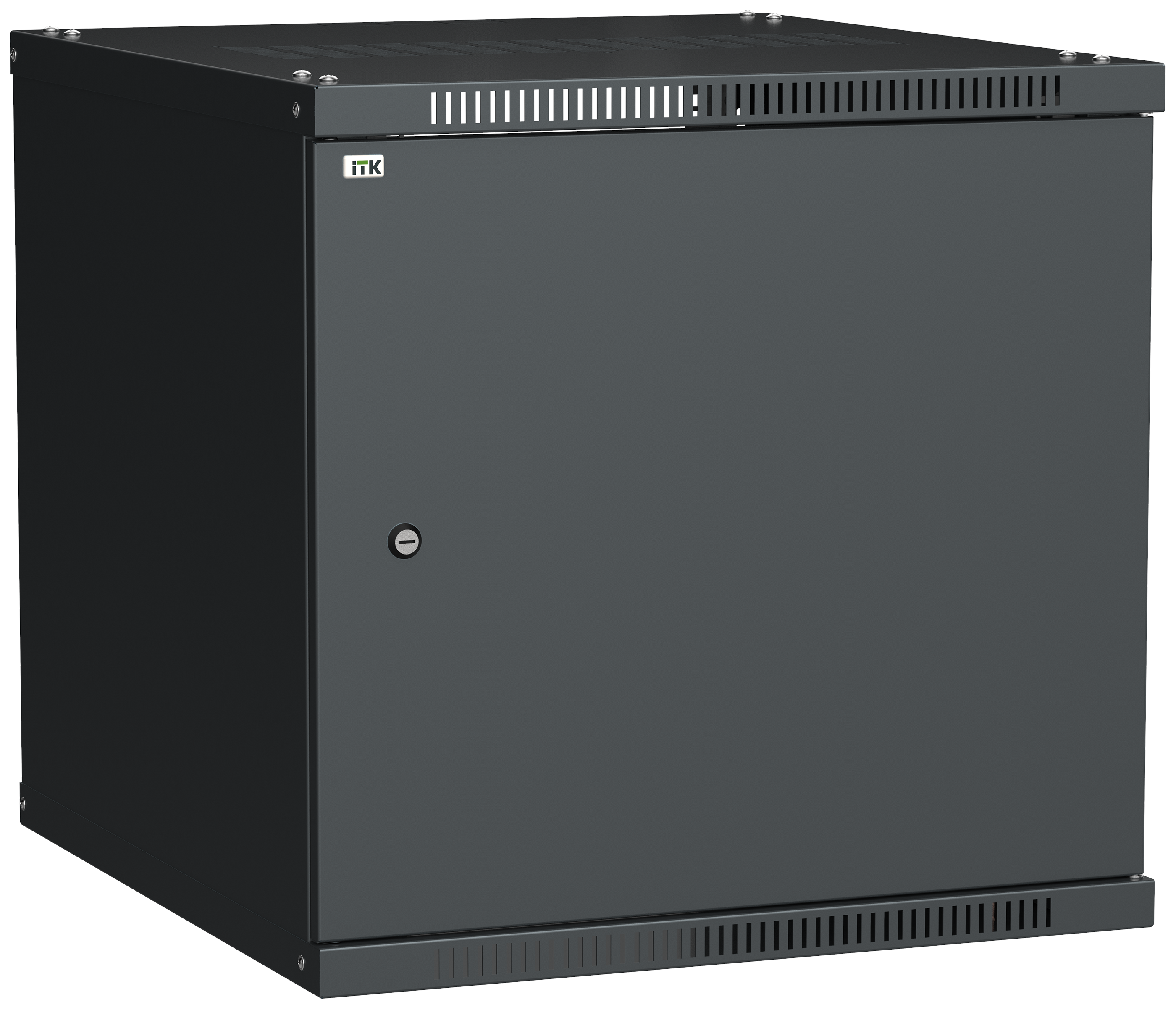 ITK Шкаф настенныйLINEA WE 12U 600x600мм дверь металл черный