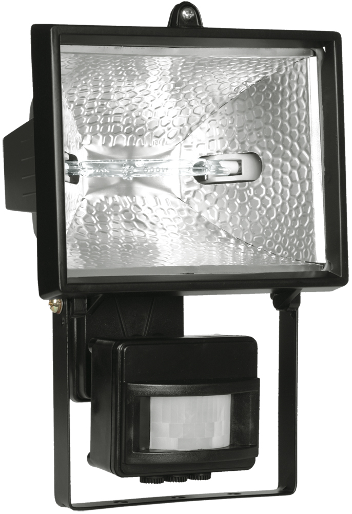 Прожектор галогенный ИО500Д (детектор) IP54 черный IEK
