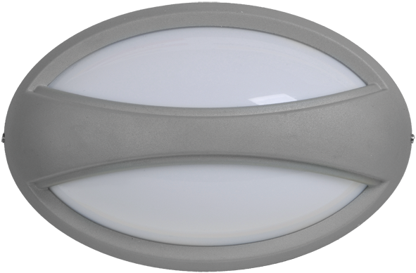 Светильник ДПО 1403 серый овал с пояском LED 6x1Вт IP54