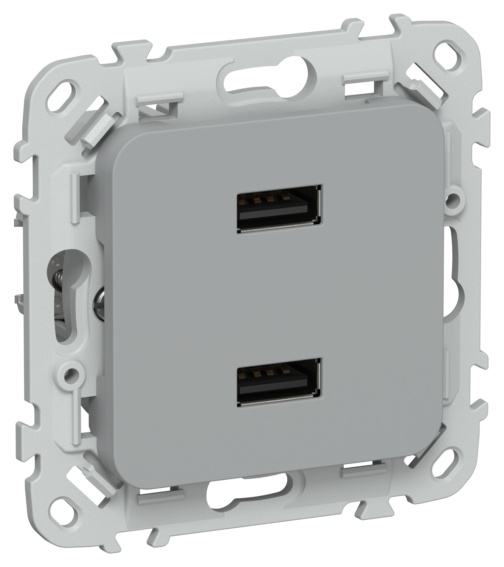 FLITE Розетка USB A+A 3,1А РЮ-2-ФлС серый IEK