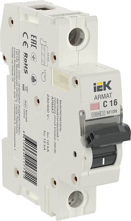 ARMAT Автоматический выключатель M10N 1P C 16А IEK