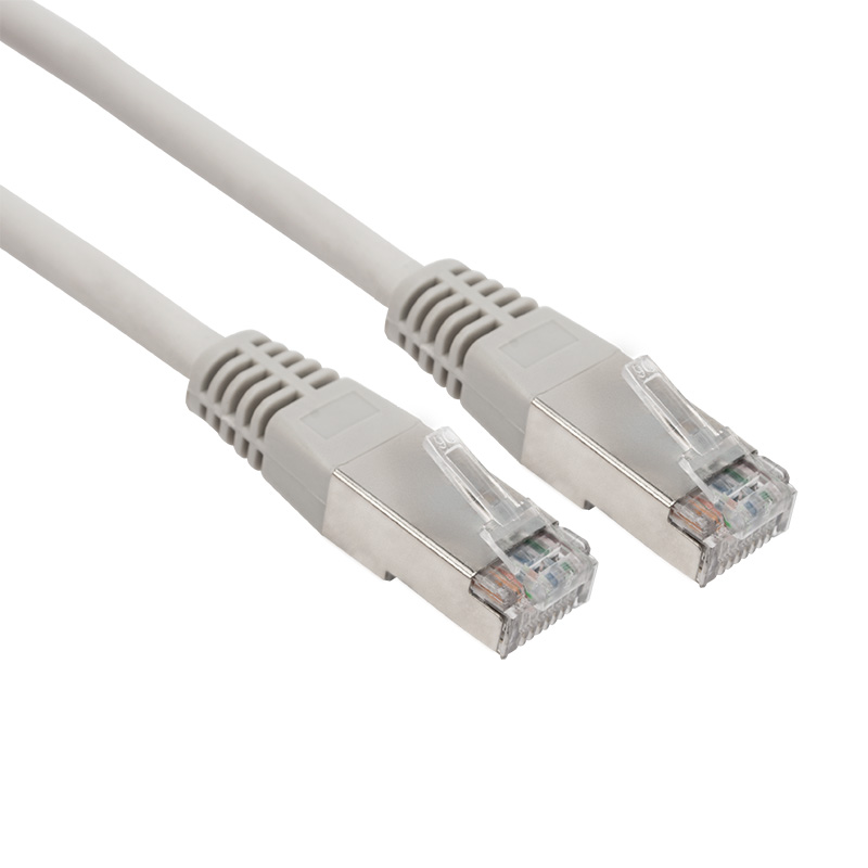 Шнур коммутационный патч-корд F/UTP RJ45-RJ45, CAT 6, LSZH серый, 1м REXANT