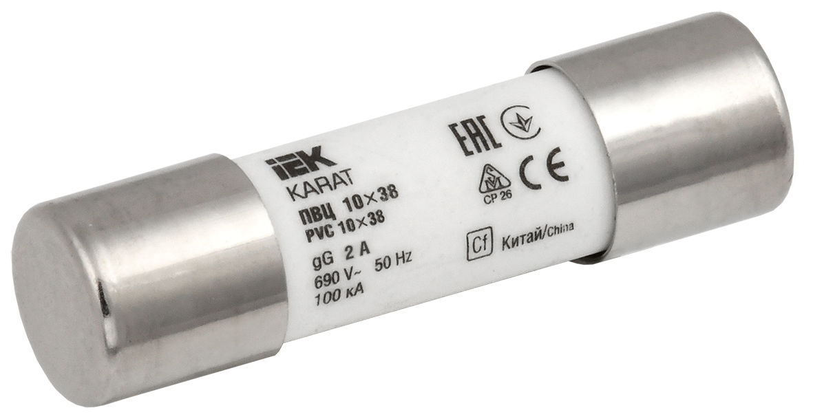 Плавкая вставка цилиндрическая ПВЦ 10х38 2А KARAT IEK