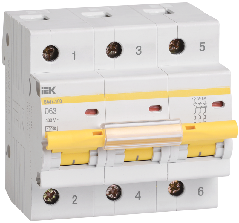 KARAT Автоматический выключатель ВА47-100 3P D 40А 10кА IEK