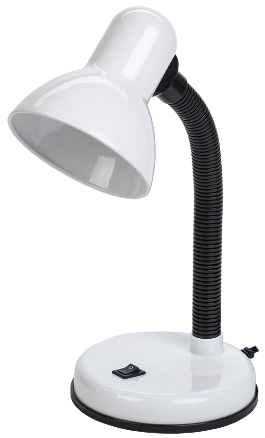 LIGHTING Светильник настольный 1002 на подставке Е27 белый IEK