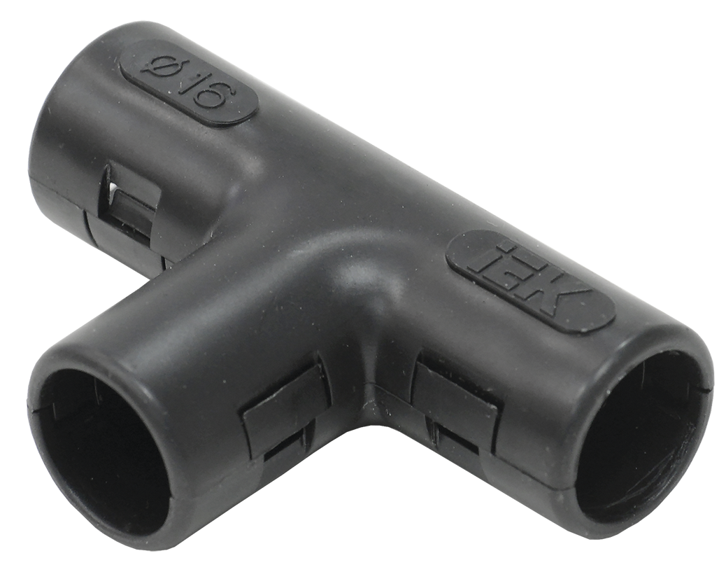 ELASTA Тройник открывающийся TI20G черный IEK