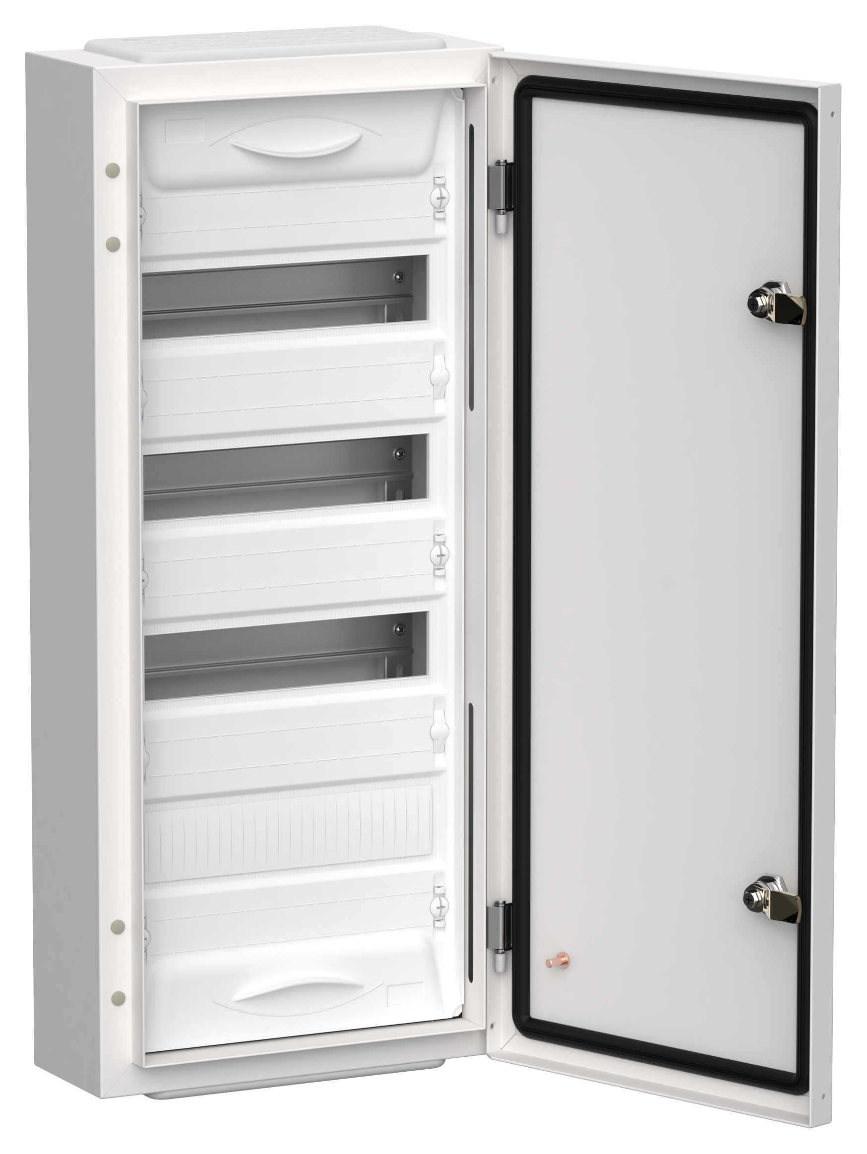 TITAN 5 Корпус металлический ЩРн-48 (1х48) 710х310х140мм IP54 белый (одна дверь) IEK