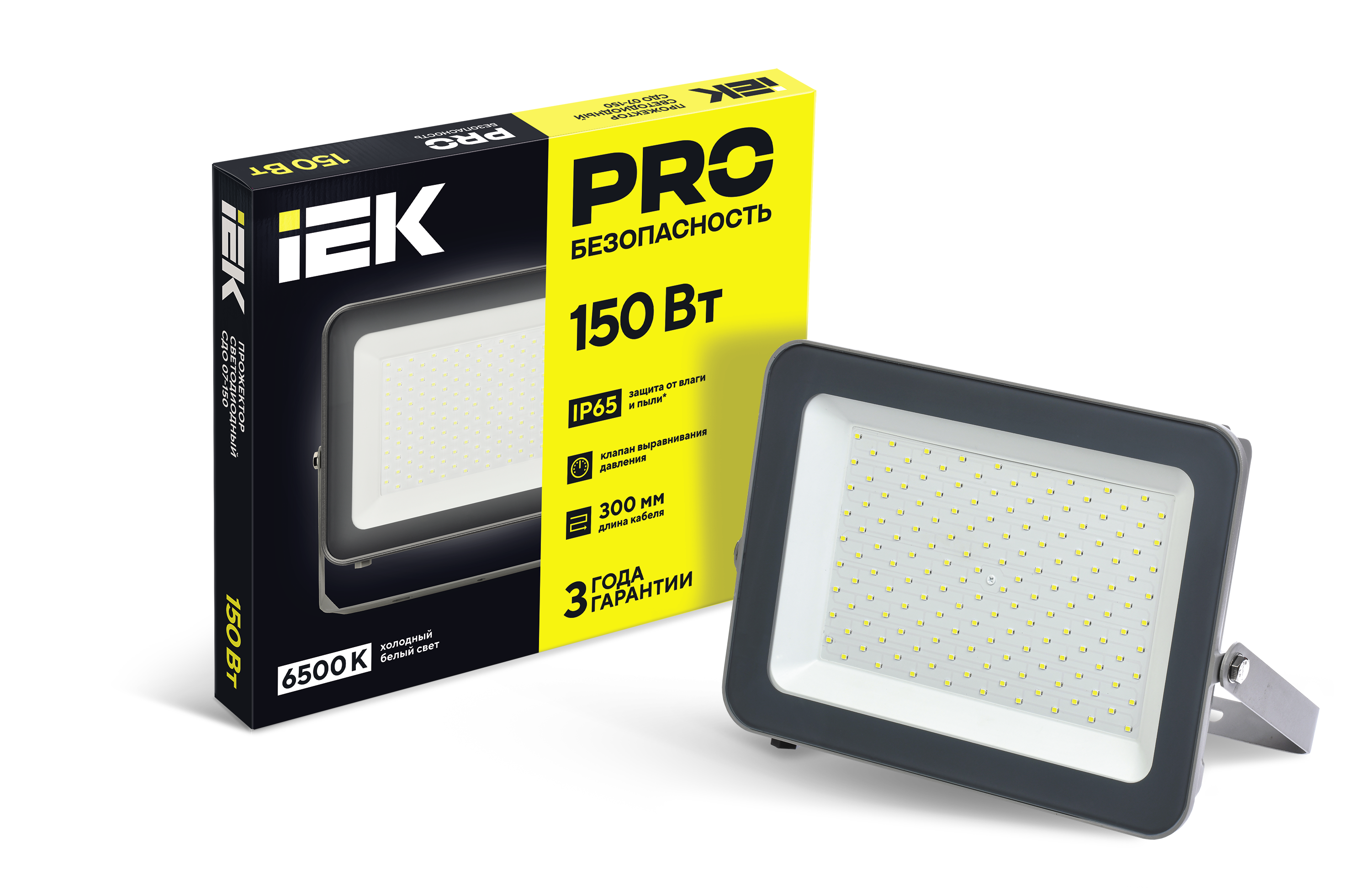 Прожектор светодиодный СДО 07-150 IP65 серый IEK