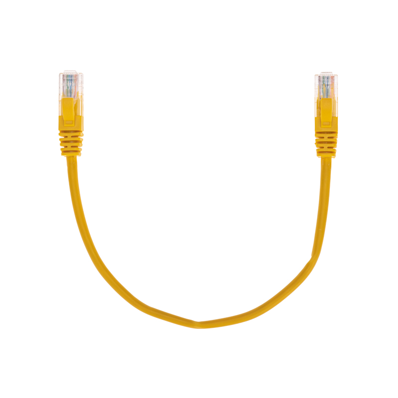 Шнур коммутационный патч-корд U/UTP, CAT 5e, RJ45-RJ45, 26AWG, LSZH, желтый, 0,3м REXANT