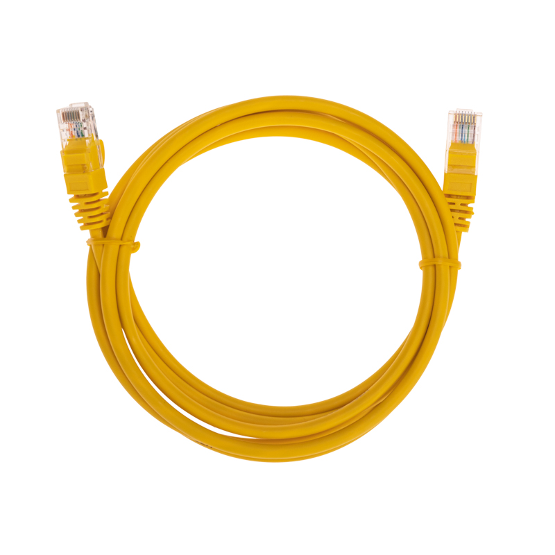 Шнур коммутационный патч-корд U/UTP, CAT 5e, RJ45-RJ45, 26AWG, LSZH, желтый, 2м REXANT
