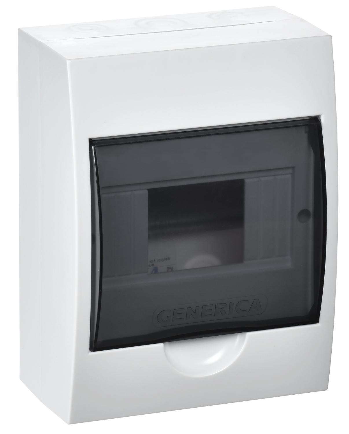 Корпус пластиковый ЩРН-П-6 черная прозрачная дверь IP41 GENERICA