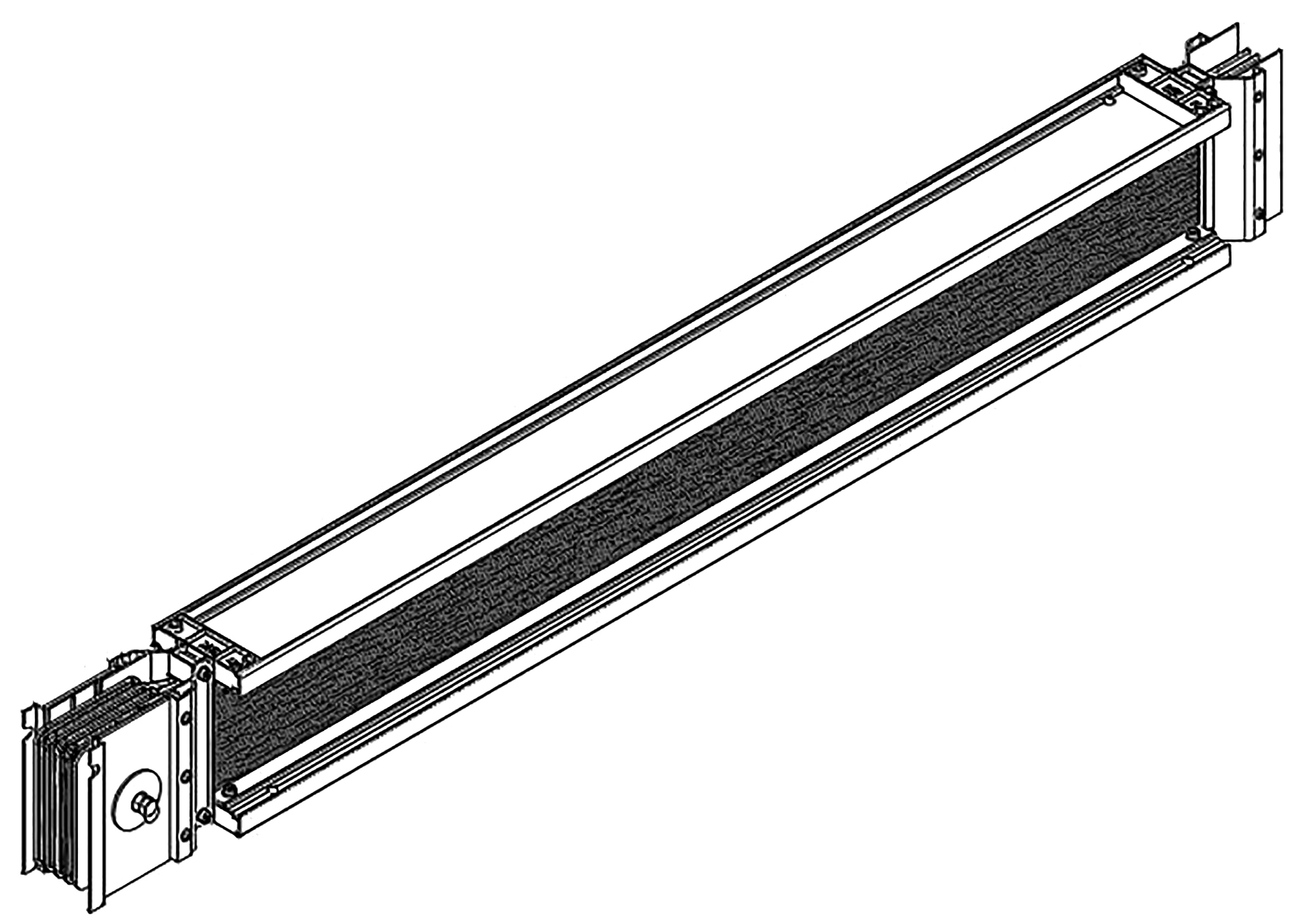 LINEBAR Секция прямая 500-990мм 2500А Al 3L+N+PER некрашеная IP55 транспортировочная IEK