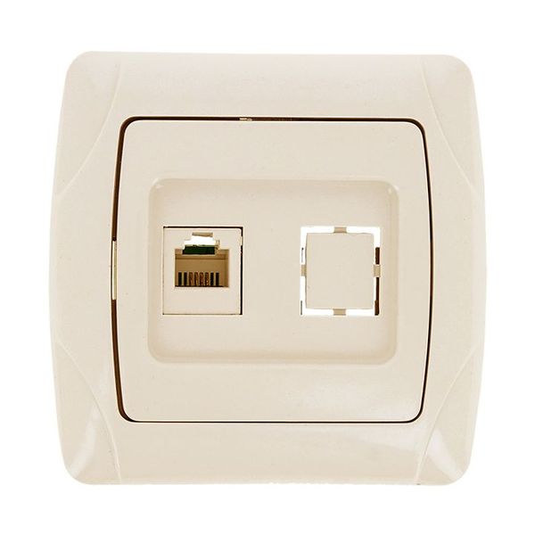 Розетка RJ-45 1-мест. беж. Мадрид EKF PROxima