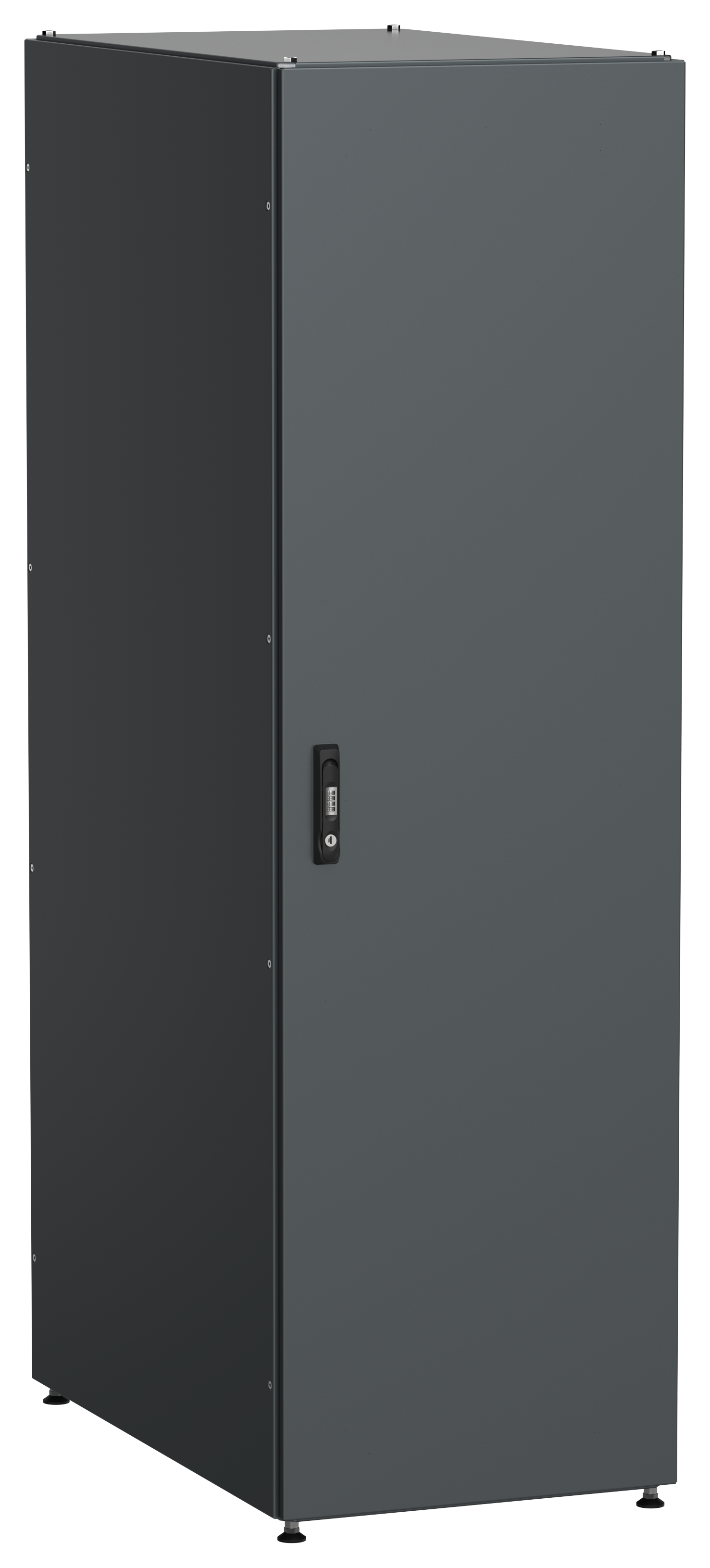 ITK Шкаф серверный 19" 42U 600х1000мм одностворчатые глухие двери IP54 черный РФ