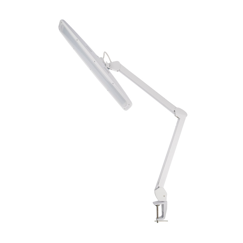 Лампа настольная бестеневая, струбцина, ЭКО-свет, 84 SMD LED, сенсорный диммер, белая REXANT