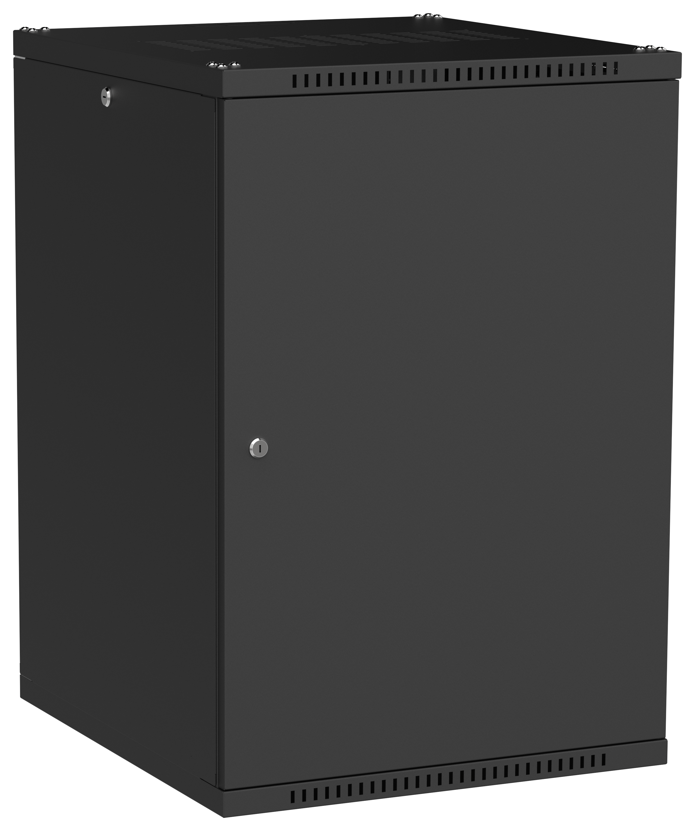 Шкаф настенный 19" 12U 600х650мм металлическая дверь черный GENERICA