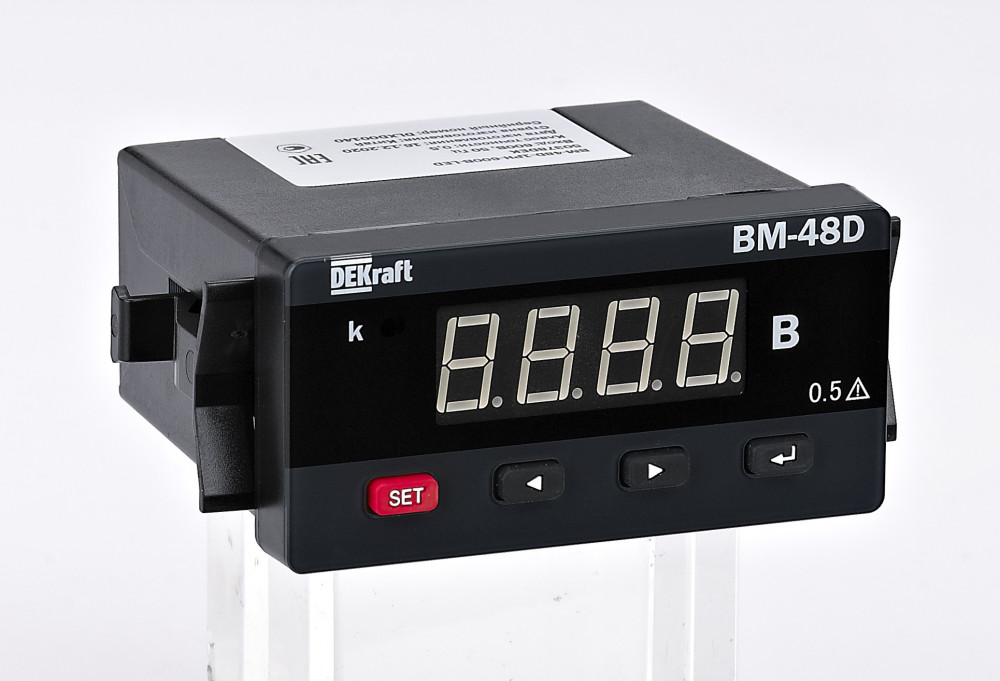 Вольтметр цифр. 96x48мм однофазный, вх 600В, вых DO+RS485, LED-дисплей ВМ-48D