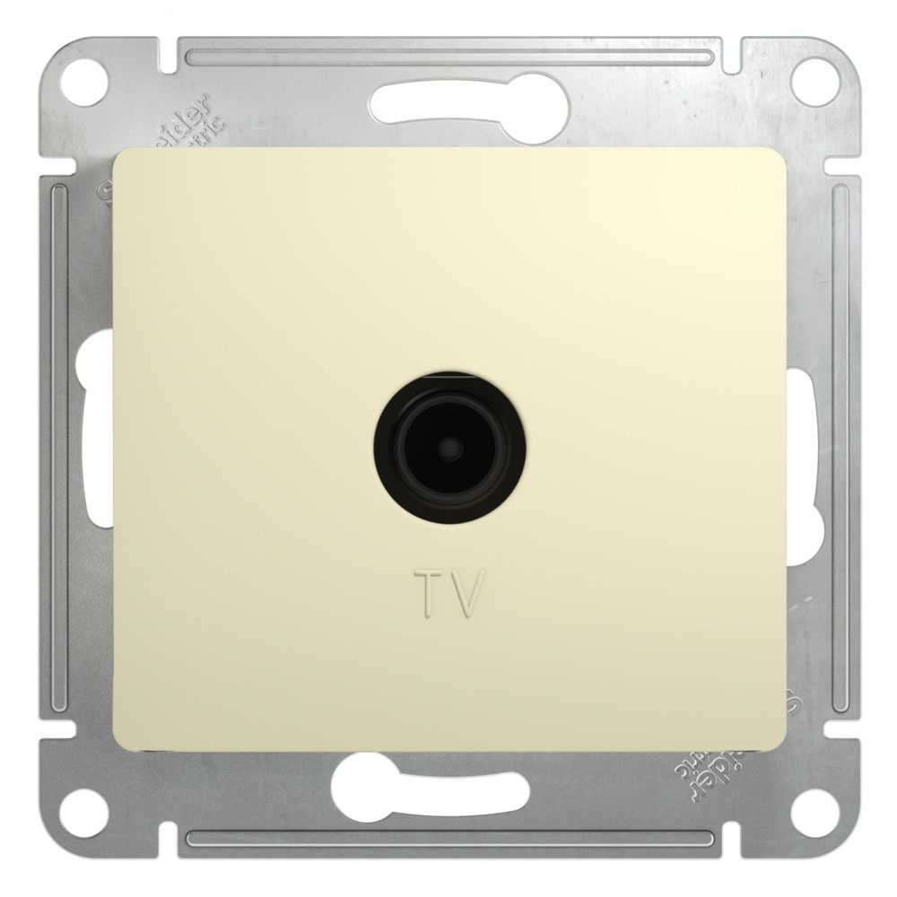 GLOSSA TV РОЗЕТКА оконечная 1DB, механизм, БЕЖЕВЫЙ
