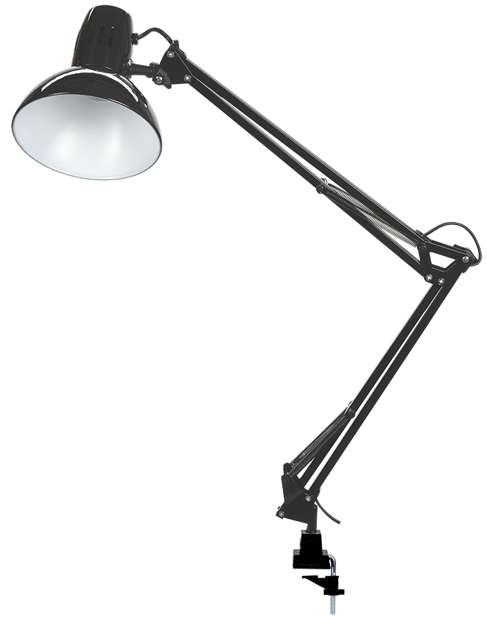 LIGHTING Светильник настольный 1014 пантограф на струбцине Е27 черный IEK
