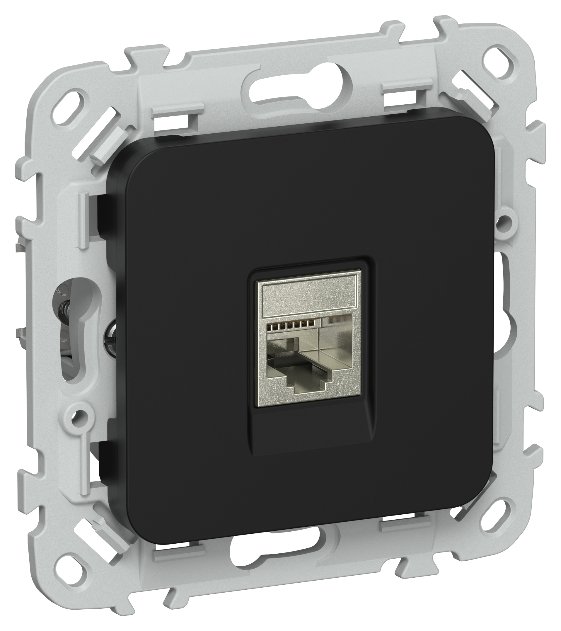 FLITE Розетка компьютерная RJ45 категория 6 STP РК6-1-1-ФлЧ черный IEK