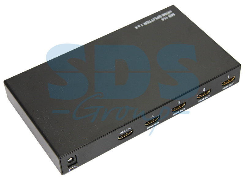Делитель гнездо HDMI на 4 гнезда HDMI, металл REXANT