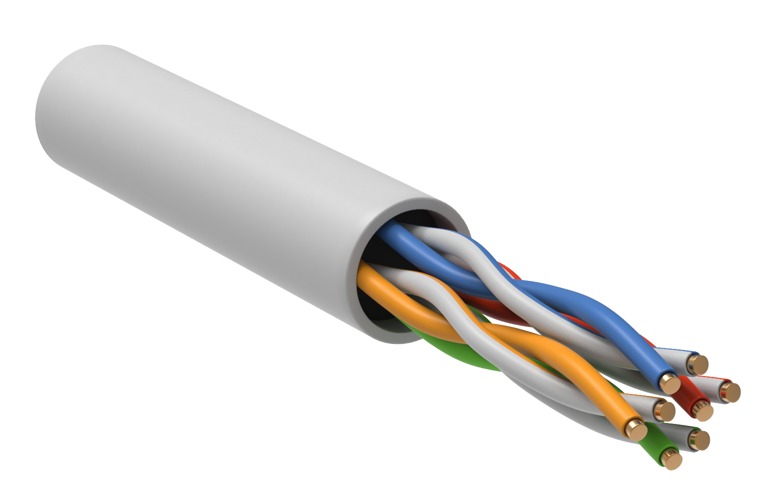 Кабель витая пара U/UTP кат.5E 24AWG 4 пары LSZH INDOOR 1м белый GENERICA