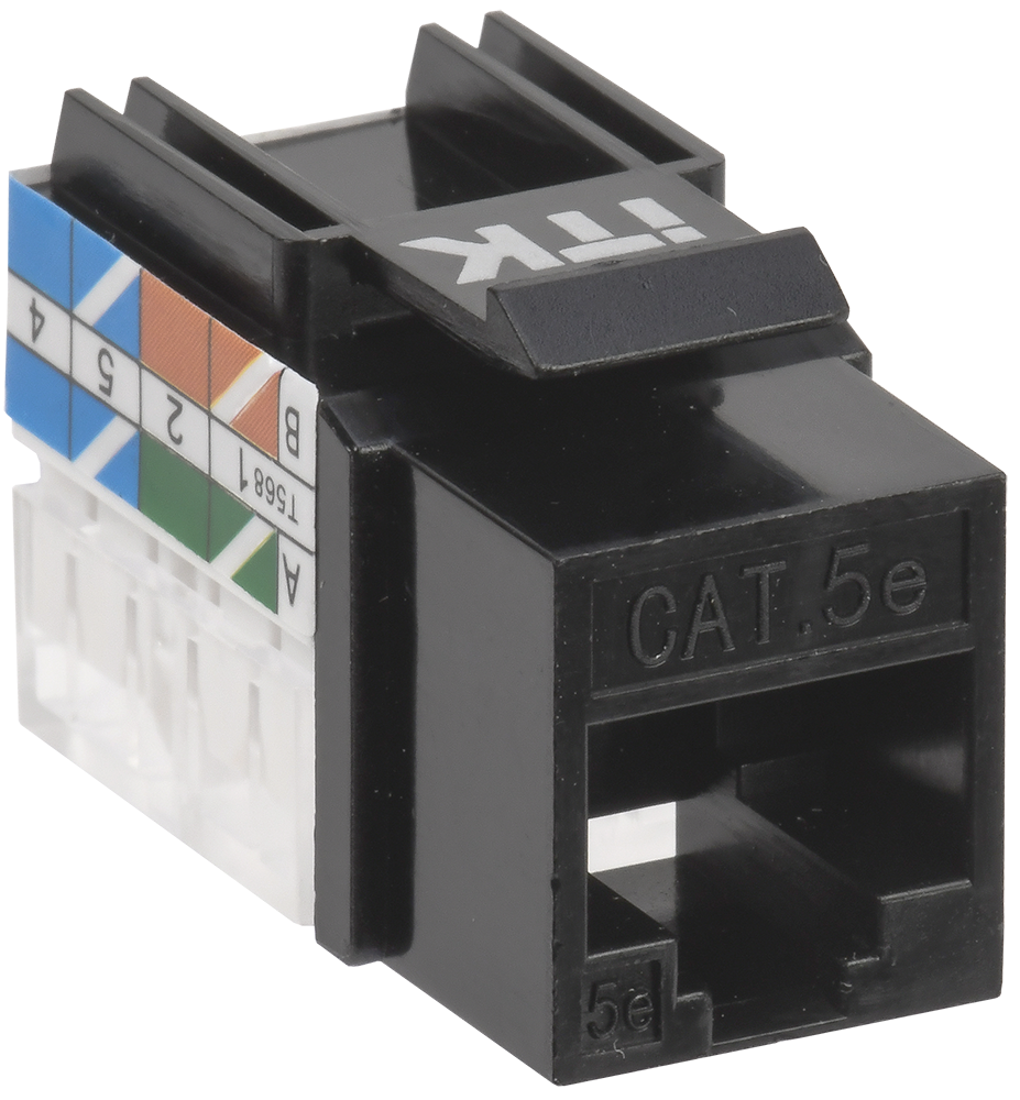 ITK Модуль Keystone Jack кат.5E UTP 110 IDC 90град чёрный