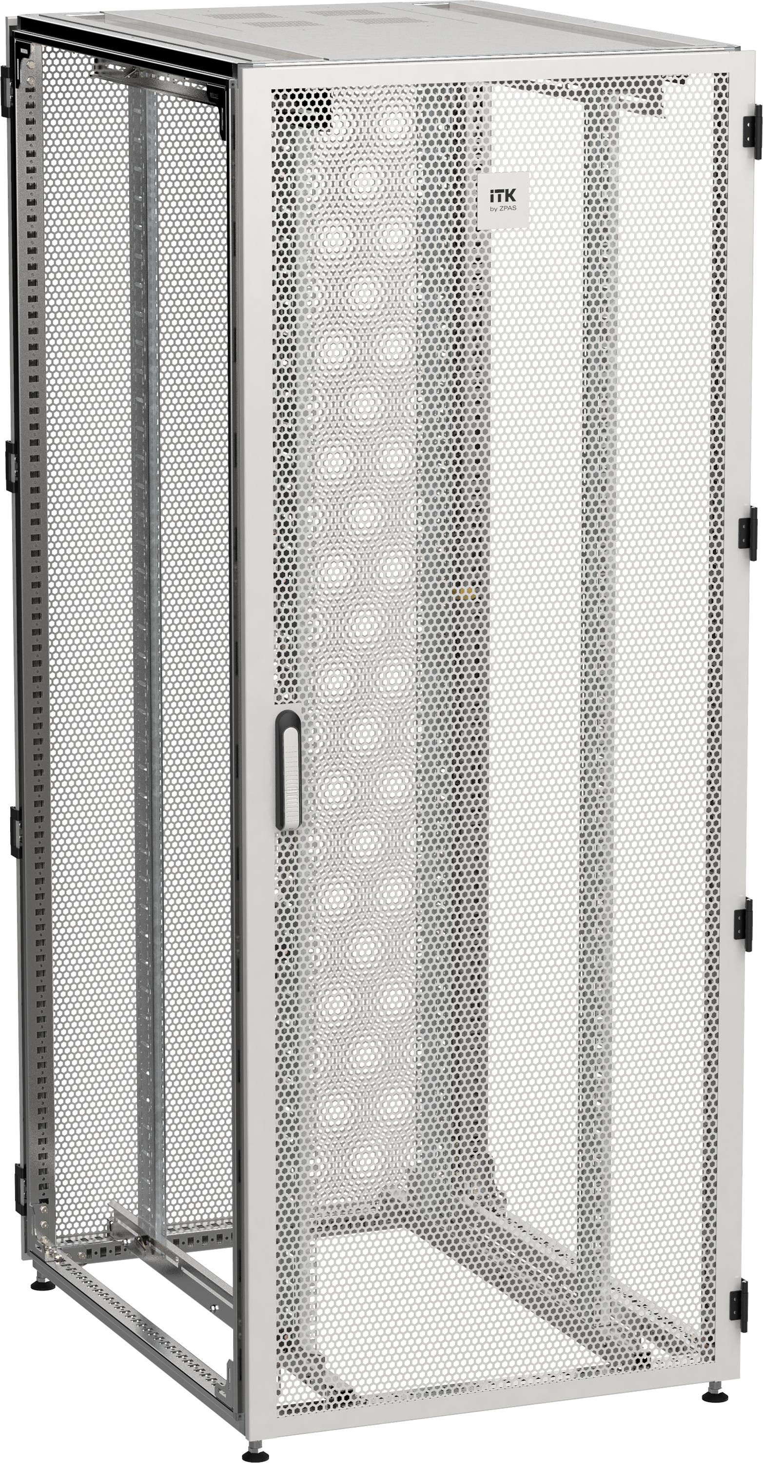 ITK by ZPAS Шкаф серверный 19" 45U 800х1000 одностворчатые перфорированные двери серый РФ