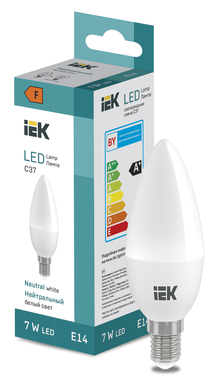 LED Candle C37 600lm 4000K E14 IEK