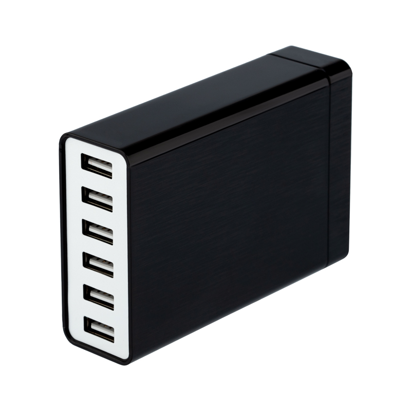 Сетевое зарядное устройство REXANT 6хUSB, 1000mA, черное