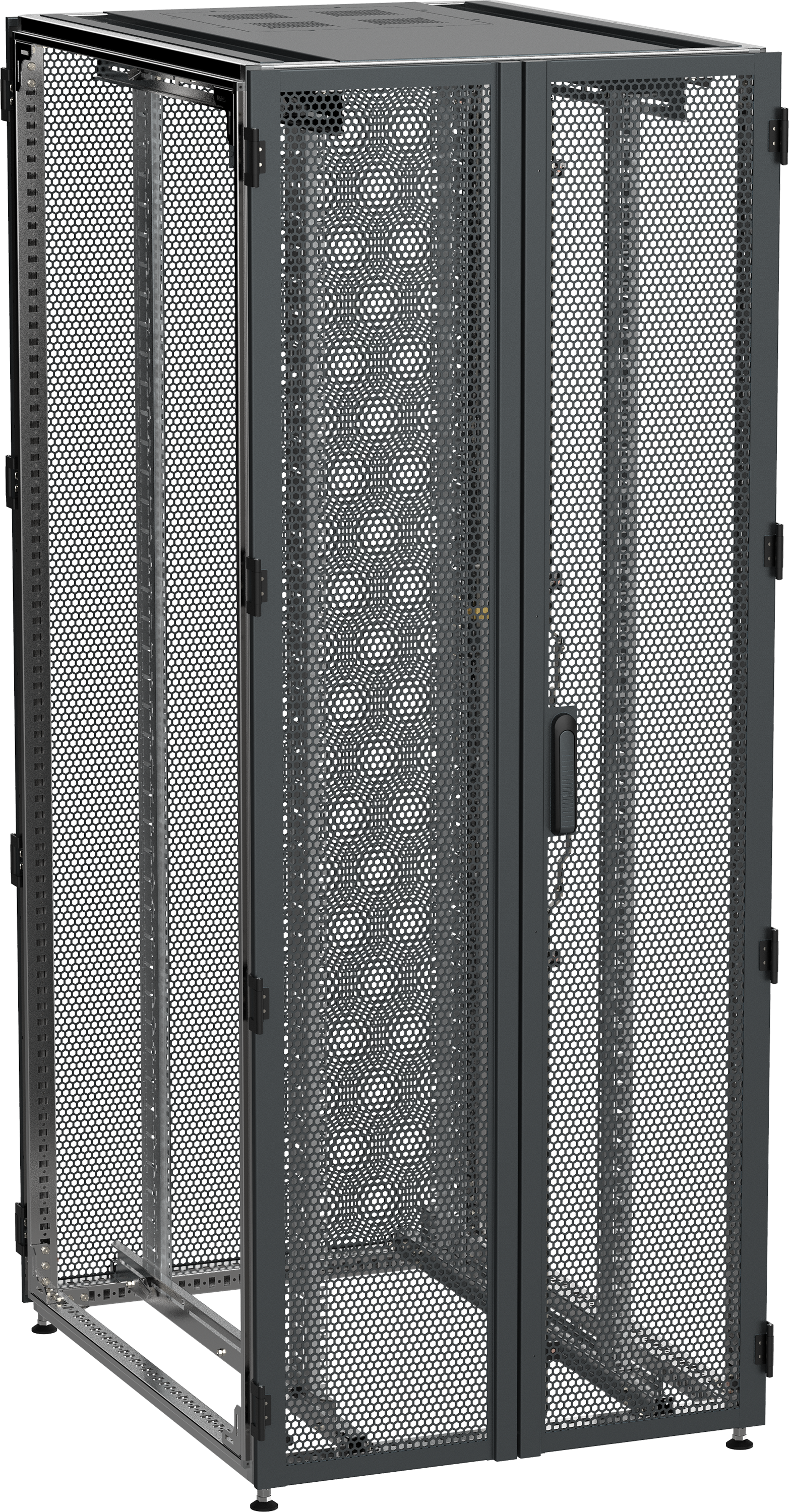 ITK by ZPAS Шкаф серверный 19" 42U 800х1000 двухстворчатые перфорированные двери черный РФ