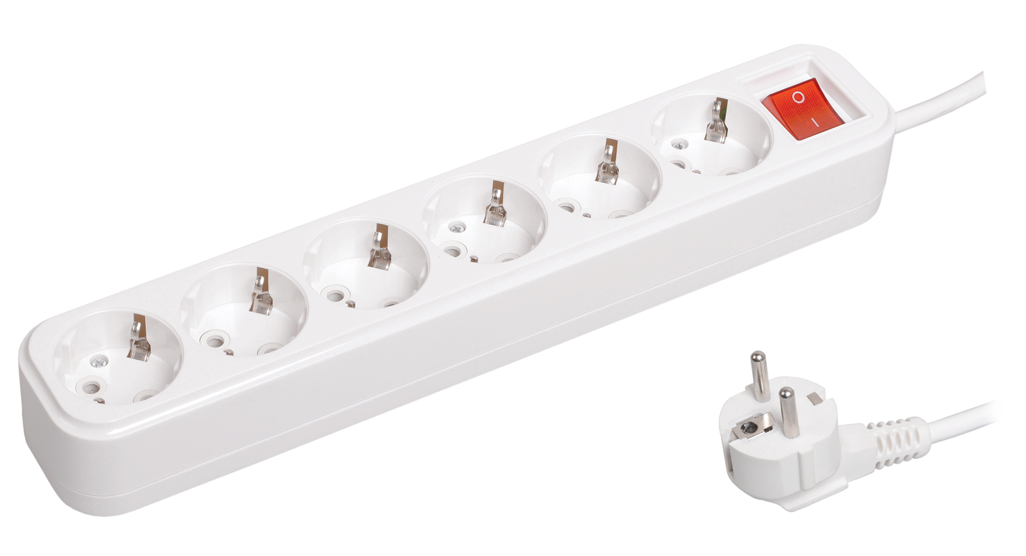 Удлинитель У06В 6 места 2P+PE/5м 3х1мм2 16А/250В CLASSIC IEK