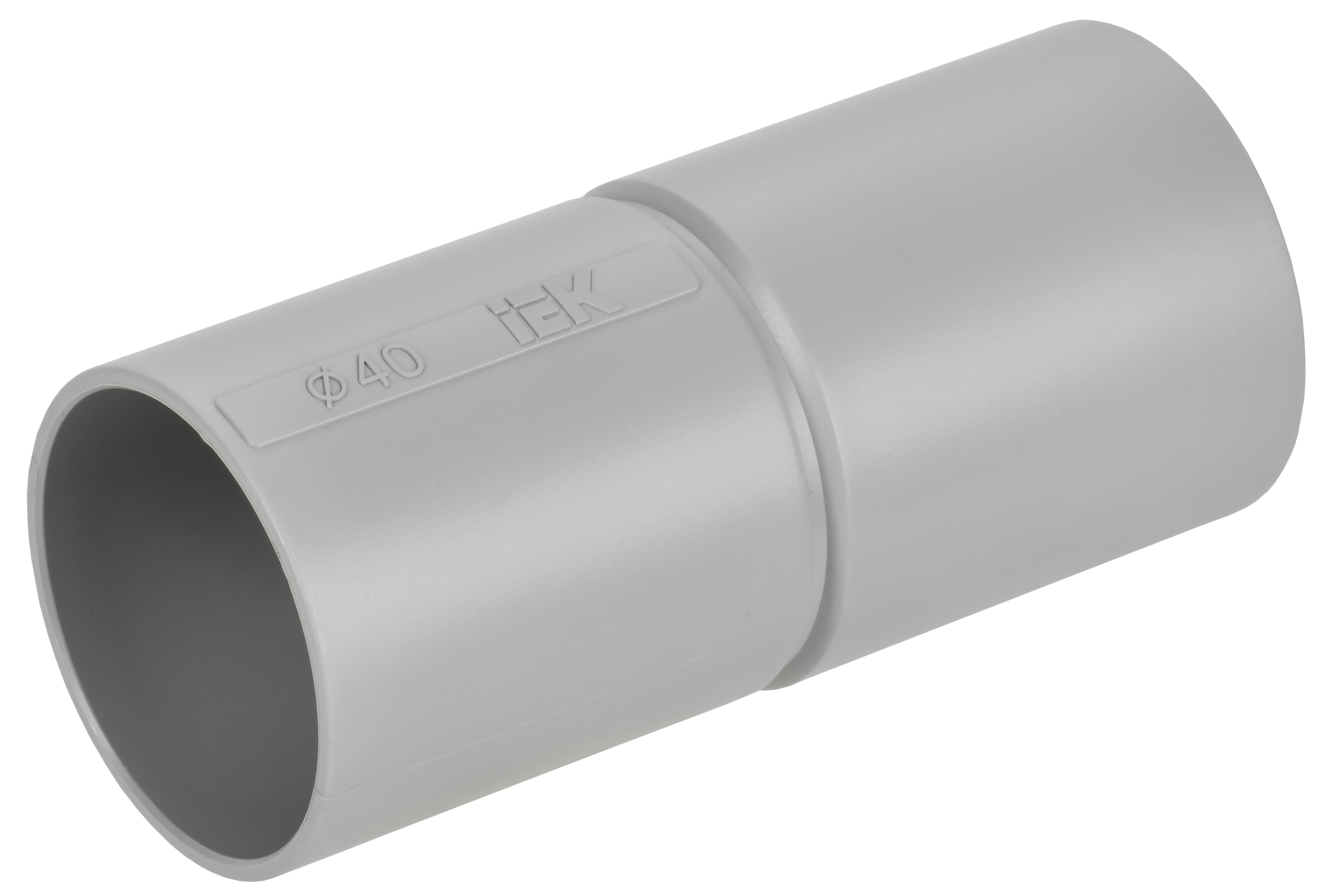 ELASTA Муфта труба-труба GI40G серая IEK