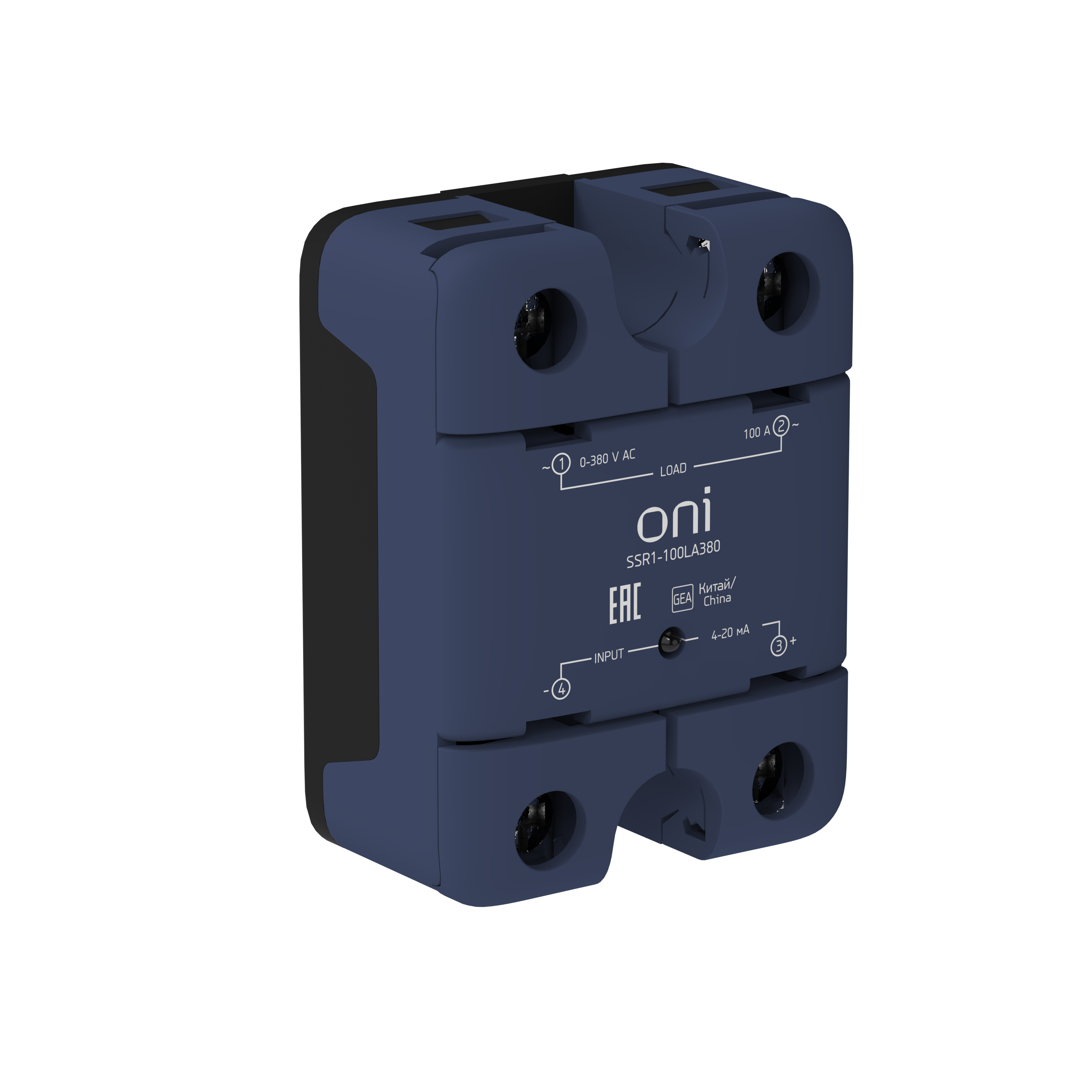 Реле твердотельное SSR1 100А 4-20мА 0-380В AC ONI