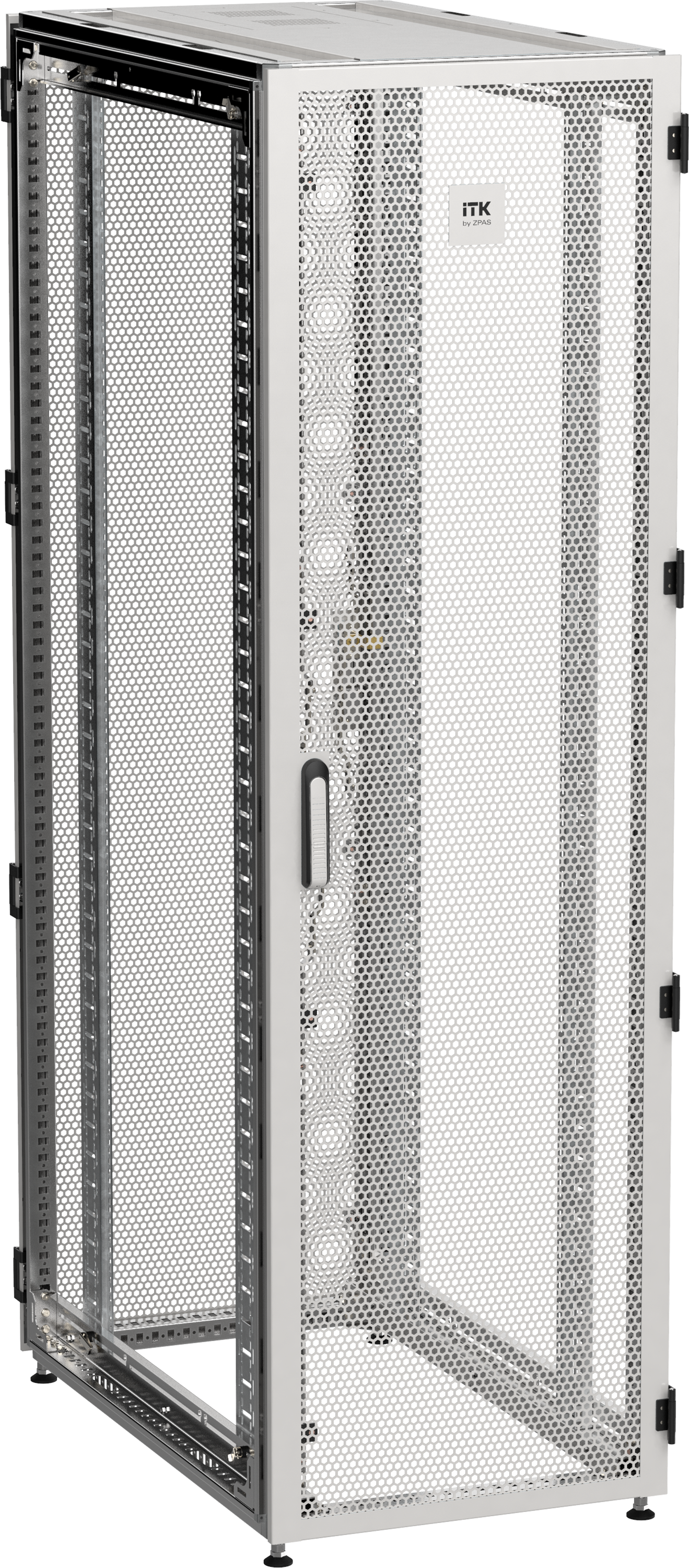 ITK by ZPAS Шкаф серверный 19" 42U 600х1200 одностворчатые перфорированные двери серый РФ
